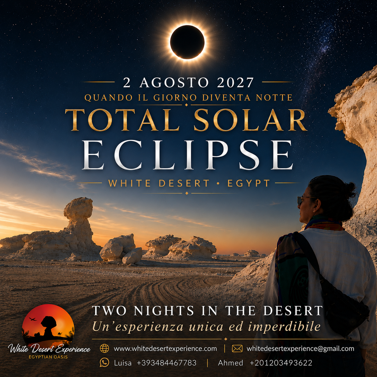 Eclissi solare nel DESERTO BIANCO